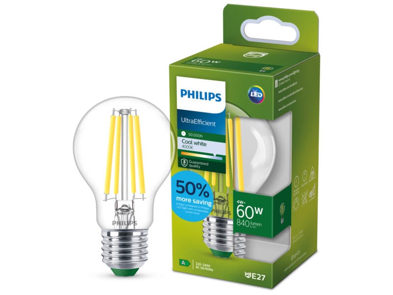 Philips Bulblamp LED filam.60W E27eela cw