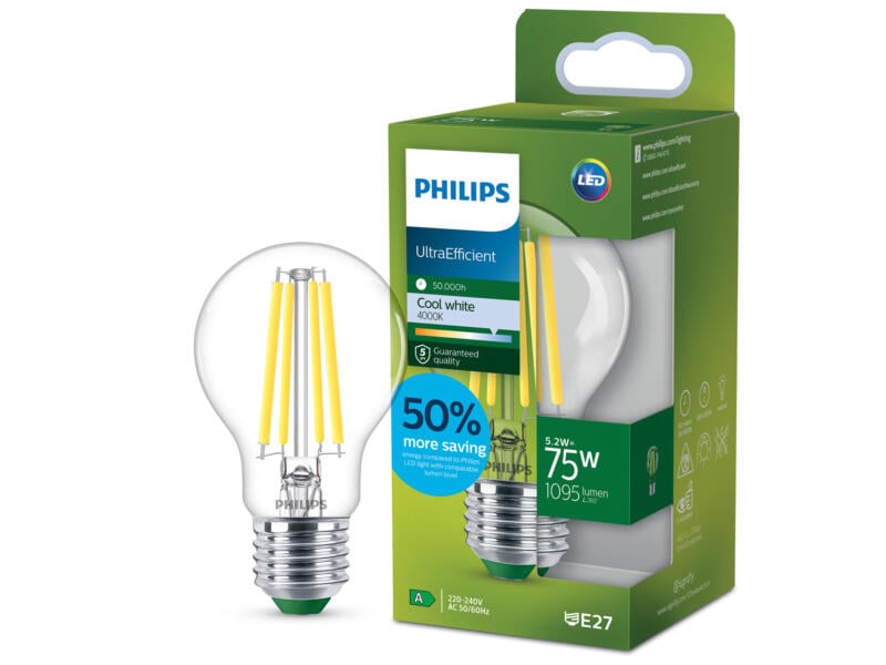 Philips LED bulb filament 75W E27 EELA cw