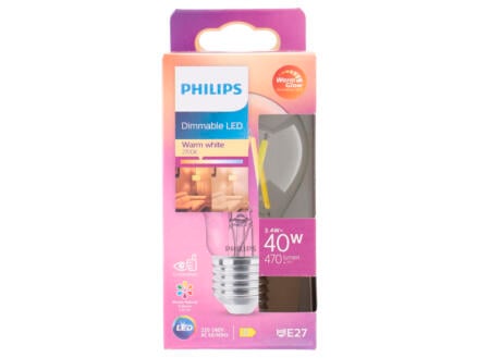 Philips LED peerlamp filament E27 5W dimbaar 1