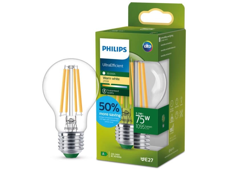 Philips LED bulb filament 75W E27 EELA ww