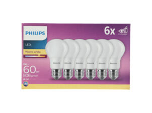Philips LED peerlamp mat E27 8W 6 stuks