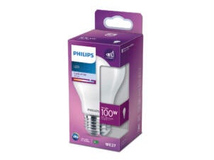 Philips LED peerlamp mat glas E27 10,5W koud wit