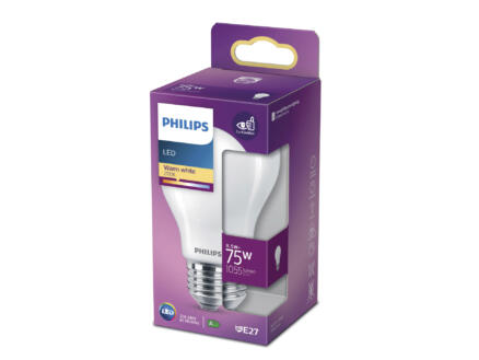 Philips LED peerlamp mat glas E27 8,5W 1