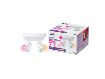 WiZ LED plafondspot GU10 4x5 W wit