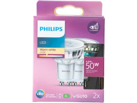 Philips LED spot GU10 4,6W 2 stuks 1