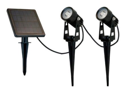 EZ Solar LED tuinspot op spies solar 2 stuks 1