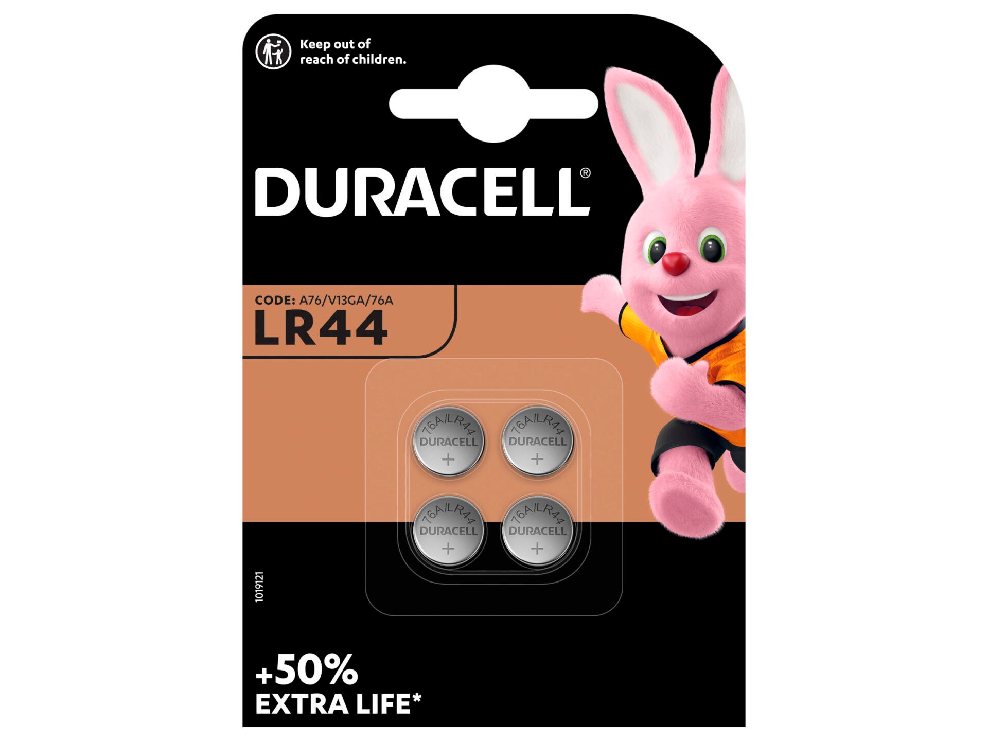 Duracell LR44 celbatterij 1,5V 4 stuks