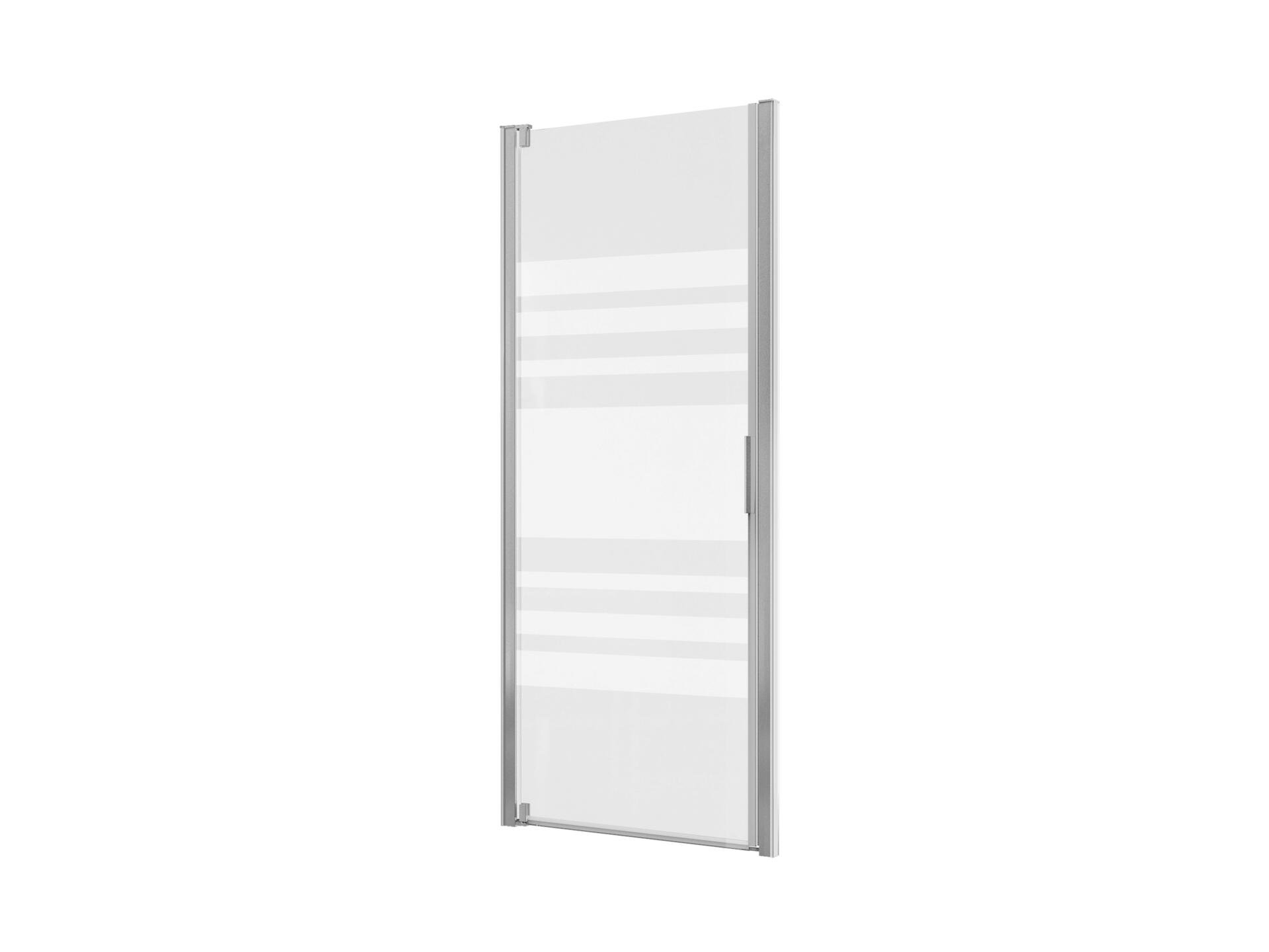Allibert Laja porte de douche pivotante 76-81x200 cm extensible verre sérigraphié chrome