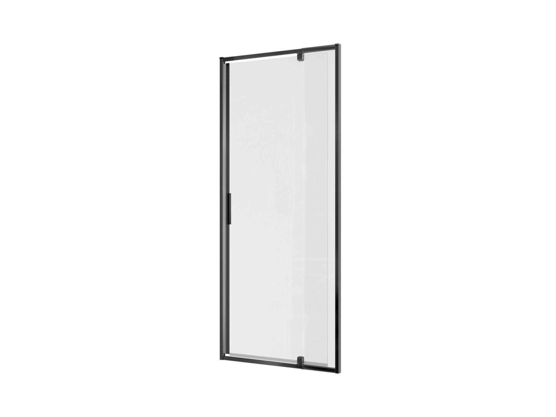 Allibert Laja porte de douche pivotante 87-100x200 cm extensible verre clair noir
