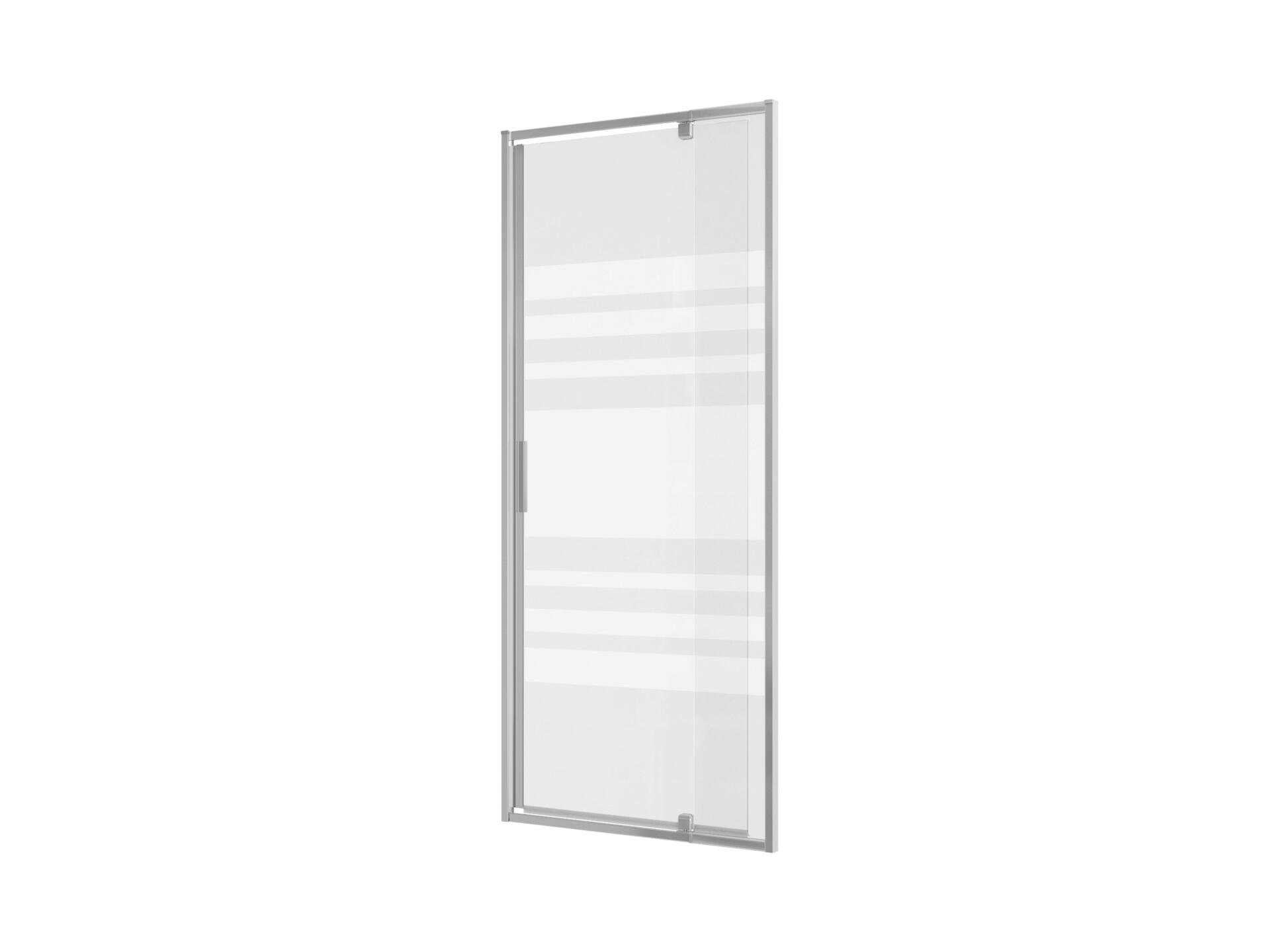 Allibert Laja porte de douche pivotante 97-110x200 cm extensible verre sérigraphié chrome