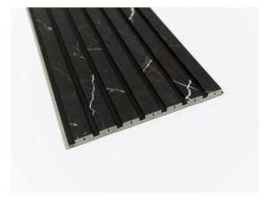 Maestro Latt Novo wandpaneel met 7 latjes 277x28,7 cm 1,662m² 16mm vochtwerend zwart/black marble 2 stuks