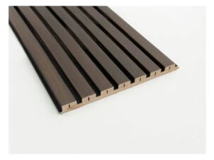 Maestro Latt panneau mural avec 7 lattes 277x30 cm 1,66m² 20mm matte black/smoked walnut 2 pièces