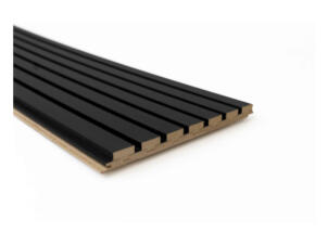 Latt wandpaneel met 7 latjes 277x30 cm 1,66m² 20mm matte black 2 stuks