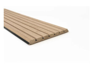 Latt wandpaneel met 7 latjes 277x30 cm 1,66m² 20mm matte black/pepper oak 2 stuks