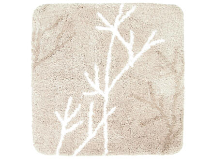 Differnz Leaf tapis de bain 60x60 cm beige 1