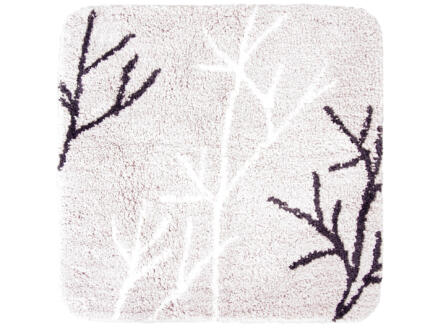 Differnz Leaf tapis de bain 60x60 cm gris clair 1