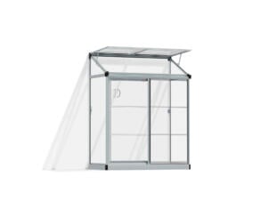 Canopia Lean To 63,5x125x160 cm muurserre polycarbonaat zilver