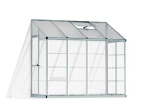 Canopia Lean To Hybrid serre 123,8x243,8x224,7 cm adossée polycarbonate argent