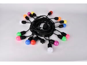 Lichtslinger zwart 10 lampen kleur
