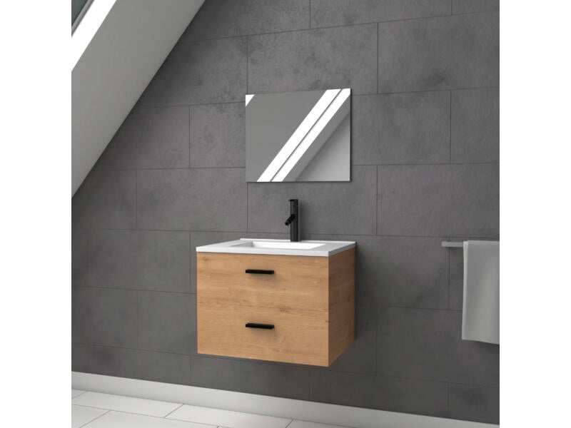 Mobile bagno 2 cassetti Adam105 colore nero frassinato 105x43x78H Mobile bagno 2 cassetti Adam105 colore nero frassinato 105x43x78H