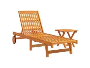 Ligbed met tafel massief acaciahout