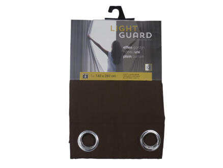 Finesse Light Guard gordijn 140x280 cm ring espresso 1