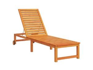 Ligstoel 202x53x89 cm massief acaciahout bruin