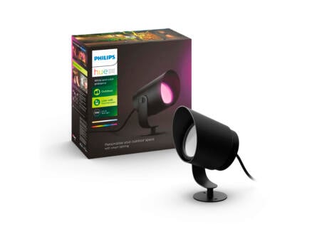 Philips Hue Lily XL White and Color Ambiance LED tuinspot 15W dimbaar zwart 1