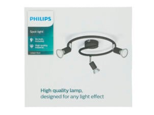 Philips Limbali plafonnier LED 3x50 W noir
