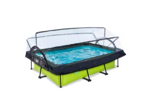 Exit Toys Lime piscine avec dôme 300x200x65 cm + pompe filtrante