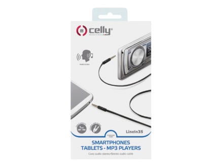 Celly LineIn35 AUX audiokabel 1m 1