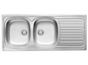 Van Marcke go Lisa Ufix spoelbak 116x50 cm RVS satijn