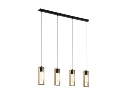 Eglo Littleton hanglamp E27 max. 4x60 W zwart/hout 1