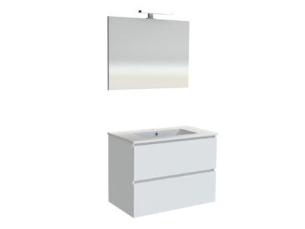 Allibert Livo meuble salle de bains 80cm blanc brillant