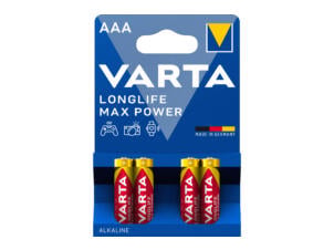 Varta Longlife Max Power batterij AAA 1.5V 4 stuks