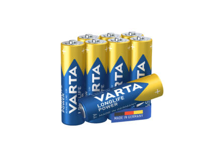 Varta Longlife Power batterijen AA 1,5V 6+2 gratis 1