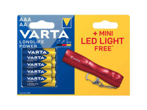 Varta Longlife batterij AA+AAA 1,5V 8 stuks met zaklamp