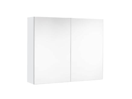 Allibert Look spiegelkast 80cm 2 deuren glanzend wit