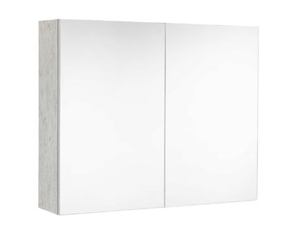 Allibert Look spiegelkast 80cm 2 deuren licht beton 1