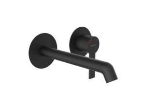 Schutte Los Angeles mitigeur lavabo fixation murale noir mat