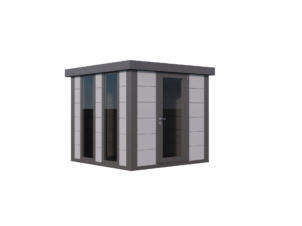 Telluria Luminato 2424 metalen tuinhuis 238x238x219 cm lichtgrijs/antraciet