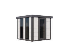 Telluria Luminato 2424 metalen tuinhuis 238x238x219 cm wit/antraciet