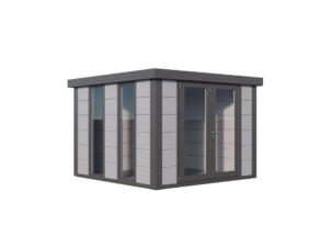 Telluria Luminato 3030 metalen tuinhuis 298x298x219 cm lichtgrijs/antraciet