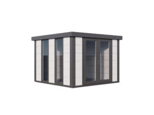 Telluria Luminato 3030 metalen tuinhuis 298x298x219 cm wit/antraciet