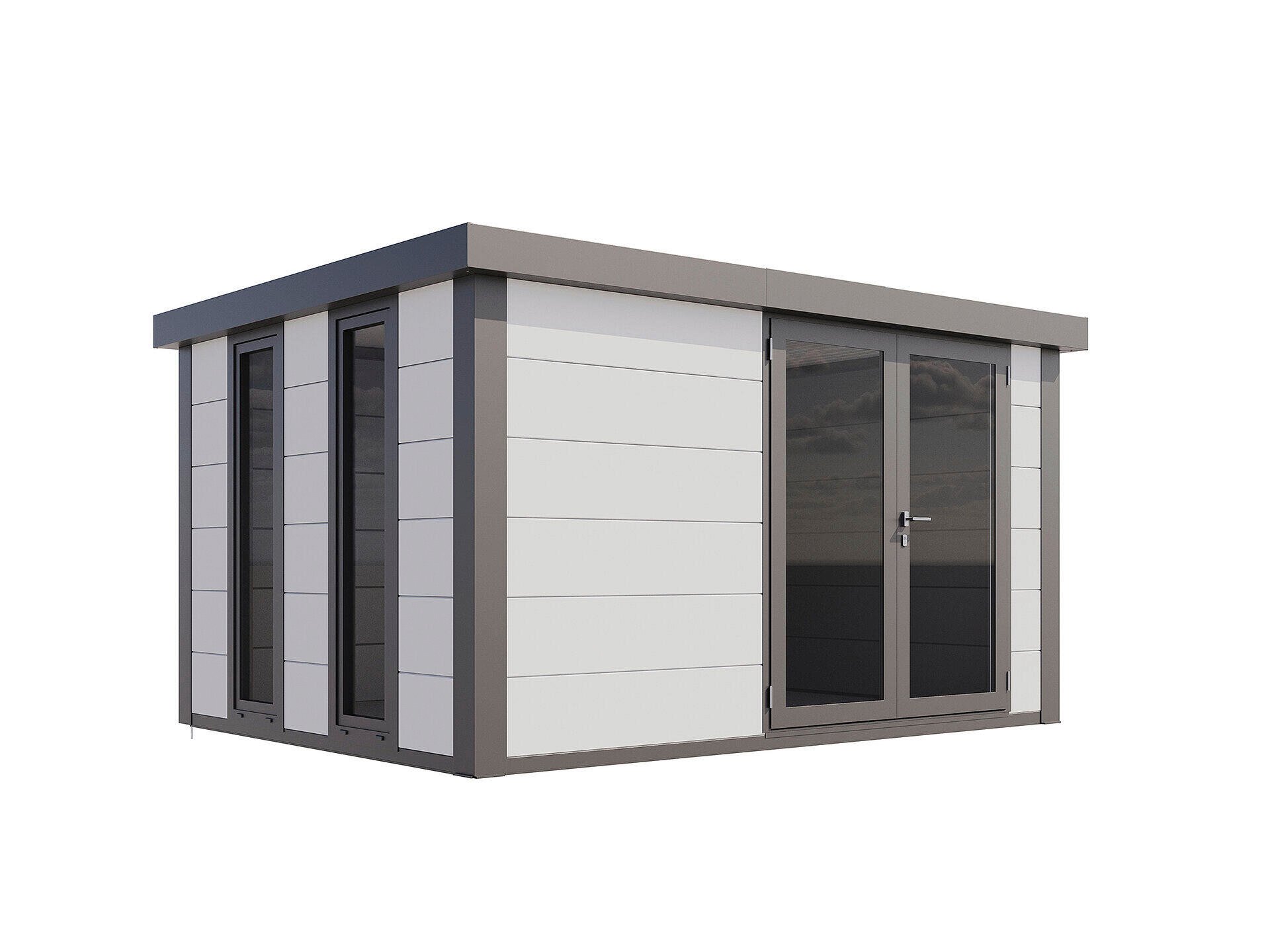 Telluria Luminato 3930 abri de jardin en métal 388x298x219 cm blanc/anthracite