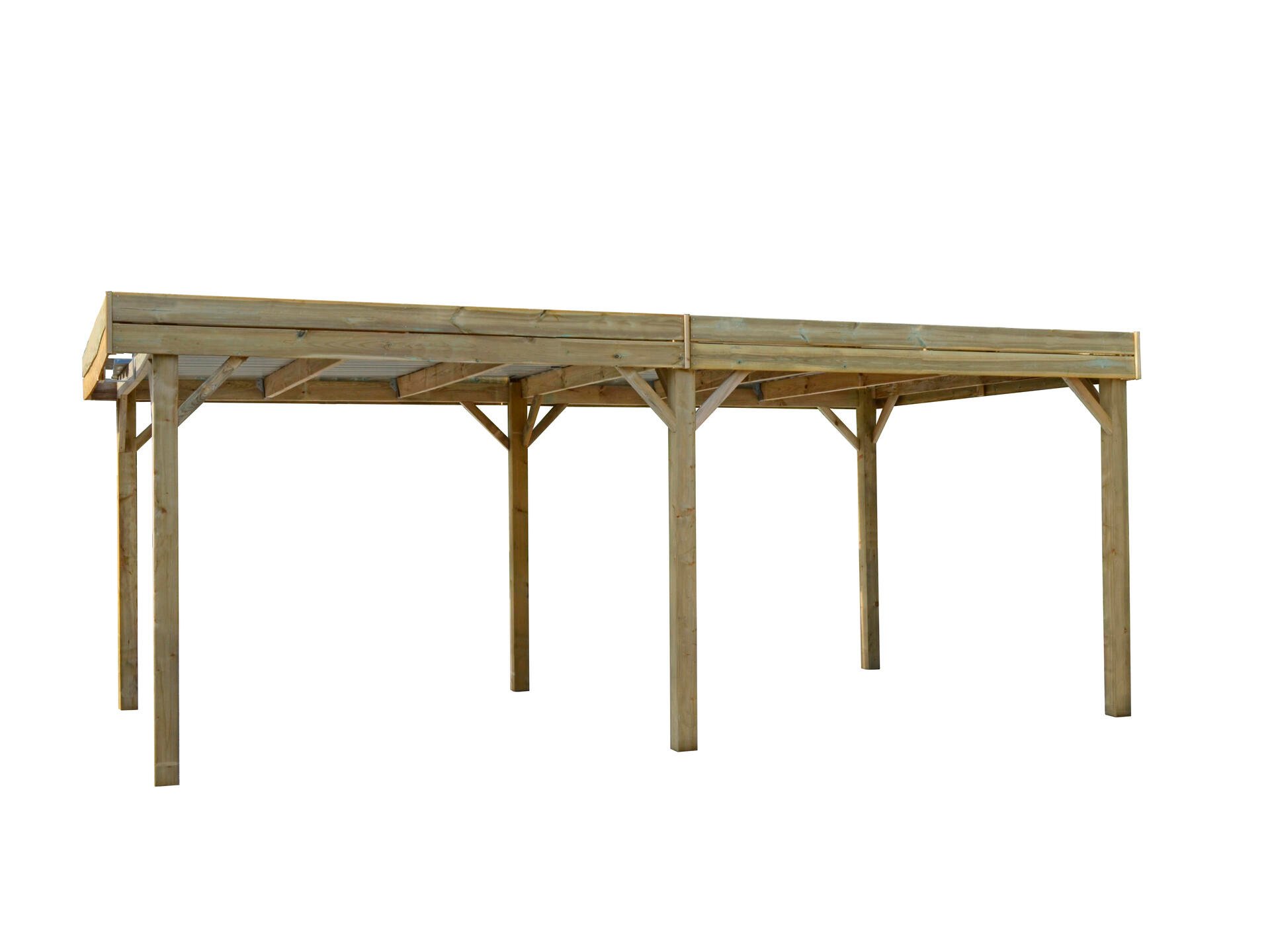 Cartri Luxor carport 300x600 cm hout