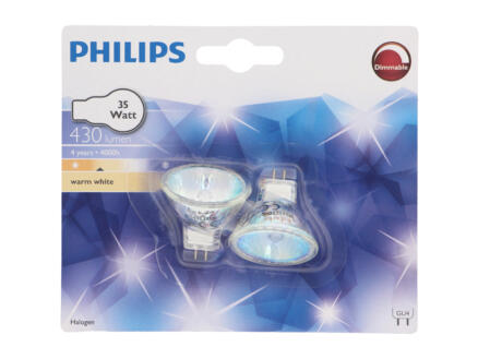 Philips MR11 spot halogène GU4 35W 2 pièces 1