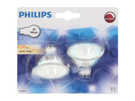 Philips MR16 ampoule spot halogène GU5,3 35W 2 pièces 1