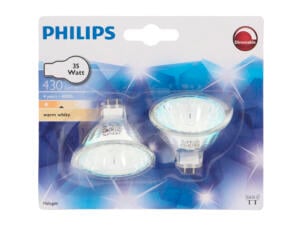 Philips MR16 ampoule spot halogène GU5,3 35W 2 pièces