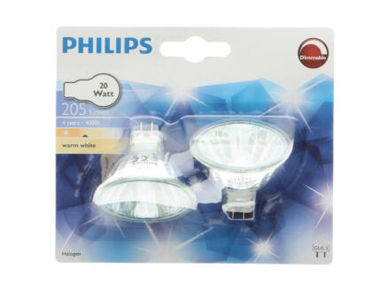 Philips MR16 halogeenspot GU5,3 20W 2 stuks 1